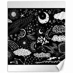 Vector-set-sketch-drawn-with-space Canvas 16  X 20  by Vaneshart