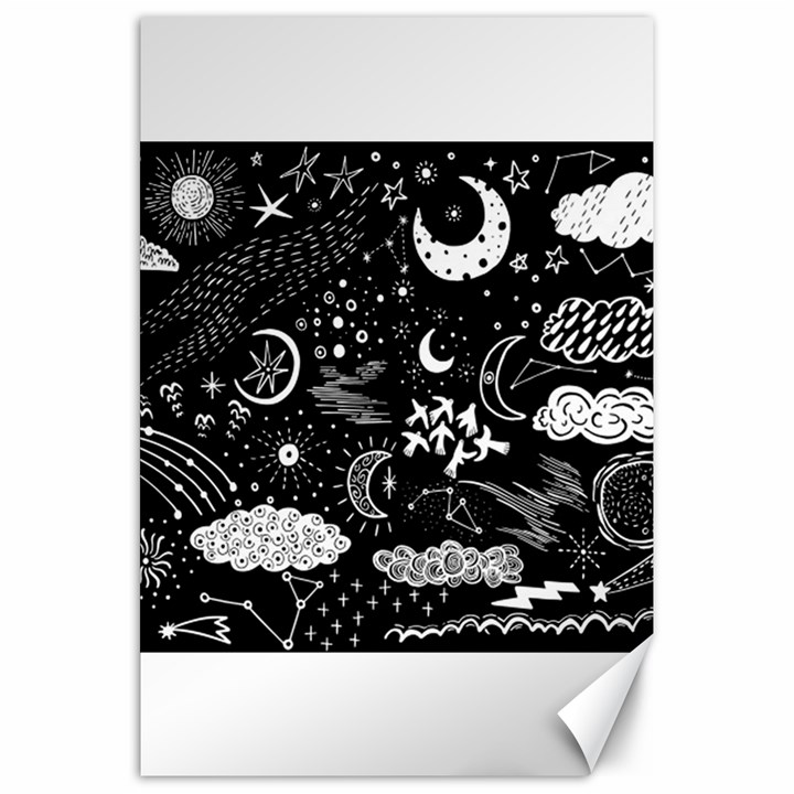 Vector-set-sketch-drawn-with-space Canvas 20  x 30 