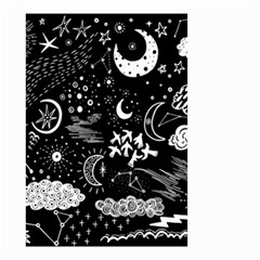 Vector-set-sketch-drawn-with-space Small Garden Flag (two Sides) by Vaneshart