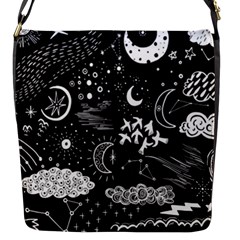 Vector-set-sketch-drawn-with-space Flap Closure Messenger Bag (s) by Vaneshart