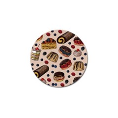 Seamless-pattern-with-sweet-cakes-berries Golf Ball Marker