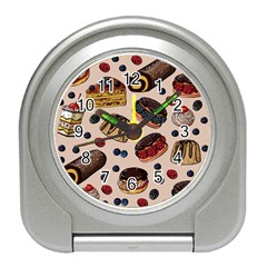 Seamless-pattern-with-sweet-cakes-berries Travel Alarm Clock