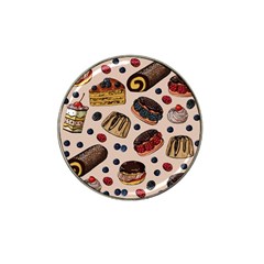 Seamless-pattern-with-sweet-cakes-berries Hat Clip Ball Marker (4 pack)