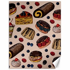 Seamless-pattern-with-sweet-cakes-berries Canvas 12  x 16 