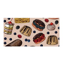 Seamless-pattern-with-sweet-cakes-berries Satin Wrap