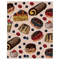 Seamless-pattern-with-sweet-cakes-berries Drawstring Bag (Small)