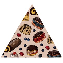 Seamless-pattern-with-sweet-cakes-berries Wooden Puzzle Triangle