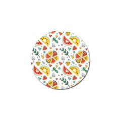 Seamless-hipster-pattern-with-watermelons-mint-geometric-figures Golf Ball Marker (4 Pack) by Vaneshart