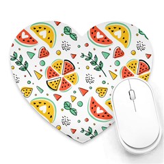 Seamless-hipster-pattern-with-watermelons-mint-geometric-figures Heart Mousepads by Vaneshart