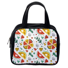 Seamless-hipster-pattern-with-watermelons-mint-geometric-figures Classic Handbag (one Side) by Vaneshart