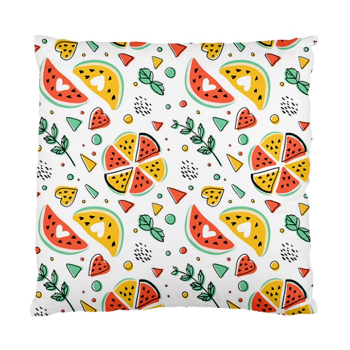 Seamless-hipster-pattern-with-watermelons-mint-geometric-figures Standard Cushion Case (One Side)