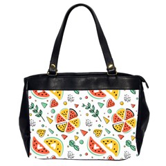 Seamless-hipster-pattern-with-watermelons-mint-geometric-figures Oversize Office Handbag (2 Sides) by Vaneshart