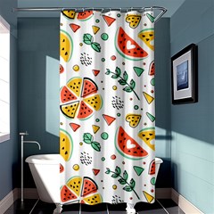 Seamless-hipster-pattern-with-watermelons-mint-geometric-figures Shower Curtain 36  X 72  (stall)  by Vaneshart