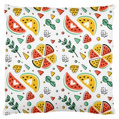 Seamless-hipster-pattern-with-watermelons-mint-geometric-figures Standard Flano Cushion Case (two Sides)