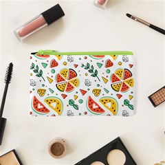 Seamless-hipster-pattern-with-watermelons-mint-geometric-figures Cosmetic Bag (xs) by Vaneshart