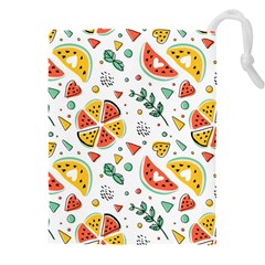 Seamless-hipster-pattern-with-watermelons-mint-geometric-figures Drawstring Pouch (4xl)