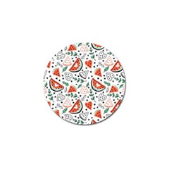 Seamless-vector-pattern-with-watermelons-mint Golf Ball Marker by Vaneshart