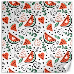 Seamless-vector-pattern-with-watermelons-mint Canvas 16  X 16  by Vaneshart