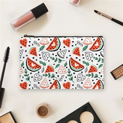 Seamless-vector-pattern-with-watermelons-mint Cosmetic Bag (medium) by Vaneshart