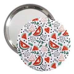 Seamless-vector-pattern-with-watermelons-mint 3  Handbag Mirrors by Vaneshart