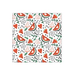 Seamless-vector-pattern-with-watermelons-mint Satin Bandana Scarf by Vaneshart