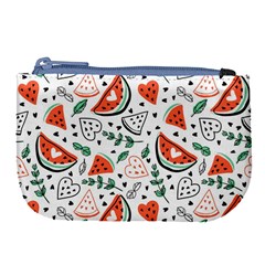 Seamless-vector-pattern-with-watermelons-mint Large Coin Purse by Vaneshart