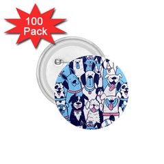 Dogs-seamless-pattern 1 75  Buttons (100 Pack)  by Vaneshart