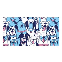 Dogs-seamless-pattern Satin Shawl by Vaneshart