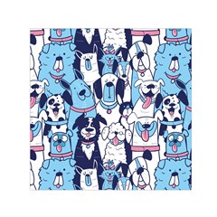 Dogs-seamless-pattern Small Satin Scarf (square) by Vaneshart