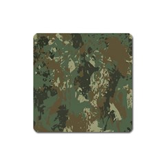 Camouflage-splatters-background Square Magnet by Vaneshart