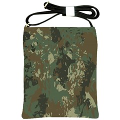 Camouflage-splatters-background Shoulder Sling Bag by Vaneshart