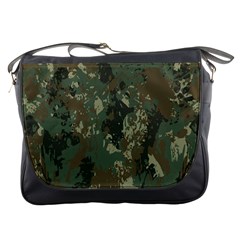 Camouflage-splatters-background Messenger Bag by Vaneshart