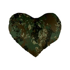 Camouflage-splatters-background Standard 16  Premium Heart Shape Cushions by Vaneshart