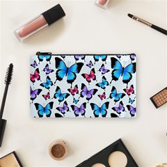 Decorative-festive-trendy-colorful-butterflies-seamless-pattern-vector-illustration Cosmetic Bag (small) by Vaneshart