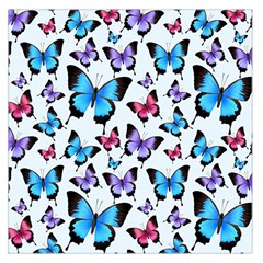 Decorative-festive-trendy-colorful-butterflies-seamless-pattern-vector-illustration Large Satin Scarf (square) by Vaneshart