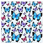 Decorative-festive-trendy-colorful-butterflies-seamless-pattern-vector-illustration Large Satin Scarf (Square) Front