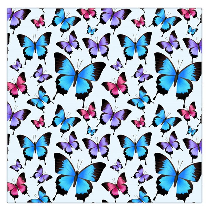 Decorative-festive-trendy-colorful-butterflies-seamless-pattern-vector-illustration Large Satin Scarf (Square)