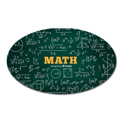 Realistic-math-chalkboard-background Oval Magnet by Vaneshart