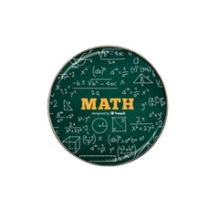 Realistic-math-chalkboard-background Hat Clip Ball Marker by Vaneshart