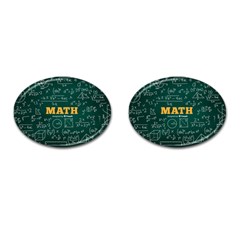 Realistic-math-chalkboard-background Cufflinks (oval) by Vaneshart