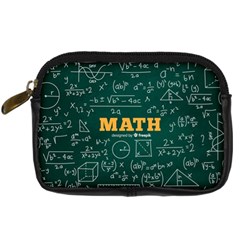 Realistic-math-chalkboard-background Digital Camera Leather Case by Vaneshart