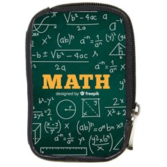 Realistic-math-chalkboard-background Compact Camera Leather Case by Vaneshart