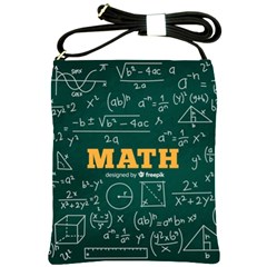 Realistic-math-chalkboard-background Shoulder Sling Bag by Vaneshart