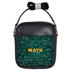 Realistic-math-chalkboard-background Girls Sling Bag by Vaneshart