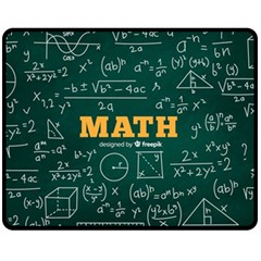 Realistic-math-chalkboard-background Fleece Blanket (medium)  by Vaneshart