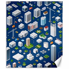 Isometric-seamless-pattern-megapolis Canvas 20  X 24  by Vaneshart