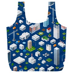 Isometric-seamless-pattern-megapolis Full Print Recycle Bag (xxxl) by Vaneshart