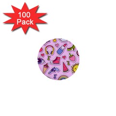 Fashion Patch Set 1  Mini Buttons (100 Pack) 