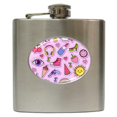 Fashion Patch Set Hip Flask (6 Oz) by Vaneshart