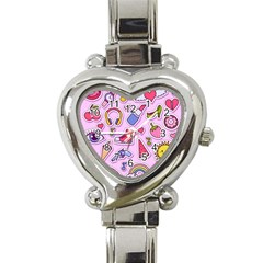 Fashion Patch Set Heart Italian Charm Watch by Vaneshart